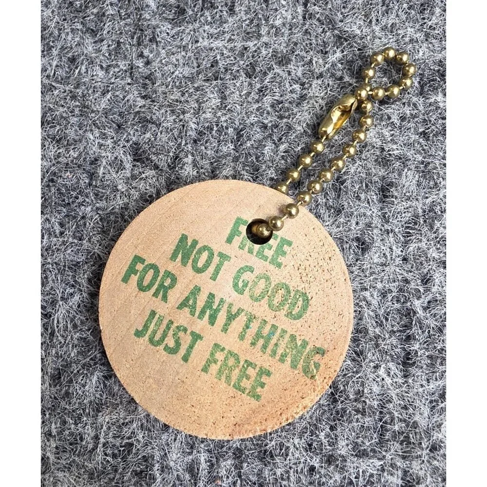 Vintage Sands Hotel Casino Reno Wooden Nickel Keychain Souvenir